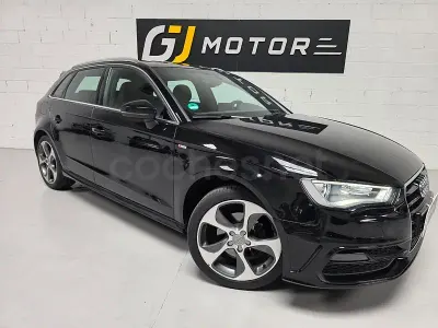 Usado Audi A3 S-Line 125 CV (91 kW) 2015 Negro Berlina