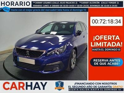 Usado Peugeot 308 SW GT-line 131 CV (96 kW) 2019 Azul Familiar