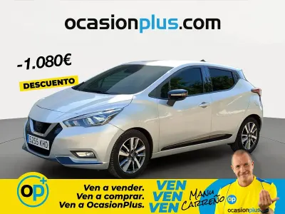 Usado Nissan Micra N-Connecta 90 CV (66 kW) 2018 Gris Utilitario
