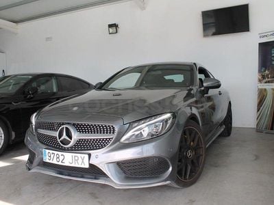 Usado Mercedes C220 AMG line 170 CV (125 kW) 2016 Gris / plata Coupe