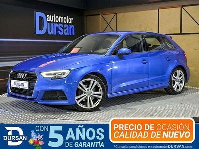Usado Audi A3 Sportback S-Line 150 CV (110 kW) 2019 Azul Utilitario