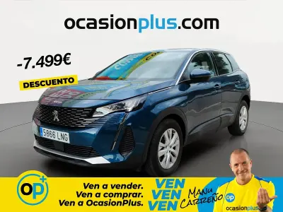 Usado Peugeot 3008 Active 130 CV (95 kW) 2021 Azul SUV