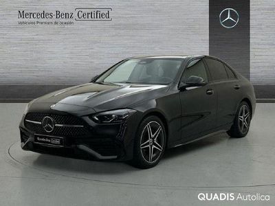 Usado Mercedes C220 AMG line 200 CV (147 kW) 2025 Negro obsidiana