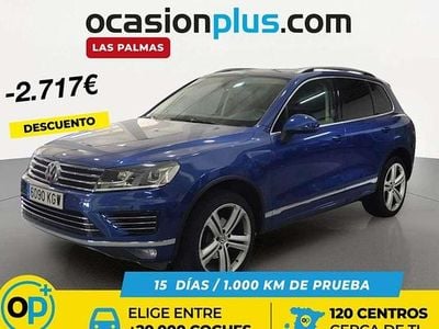 Usado VW Touareg R-line 204 CV (150 kW) 2018 Azul SUV