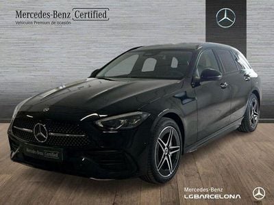 Negro Usado 2024 Mercedes C300e AMG line Familiar | 49.900 € (Buen precio)
