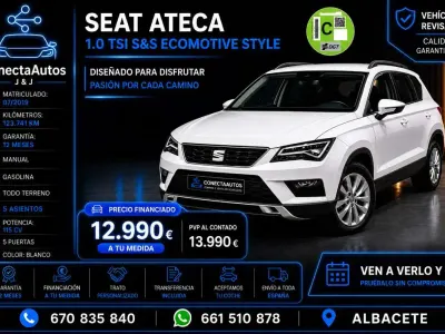 Usado Seat Ateca Ecomotive 116 CV (85 kW) 2019 Blanco SUV