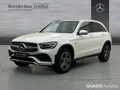 Usado Mercedes GLC300e AMG line 320 CV (235 kW) 2021 Blanco polar