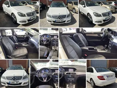 Usado Mercedes C220 AMG line 170 CV (125 kW) 2015 Blanco Berlina