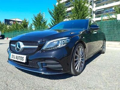 Usado Mercedes C180 AMG line 156 CV (114 kW) 2020 Negro Familiar