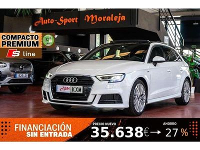 Usado Audi A3 Sportback S-Line 116 CV (85 kW) 2019 Blanco Utilitario