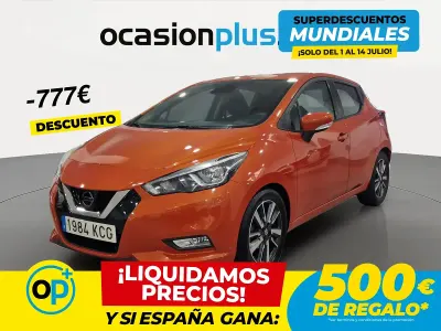 Usado Nissan Micra Acenta 90 CV (66 kW) 2017 Naranja Utilitario