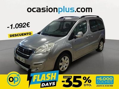 Usado Peugeot Partner Style 120 CV (88 kW) 2017 Gris Monovolumen