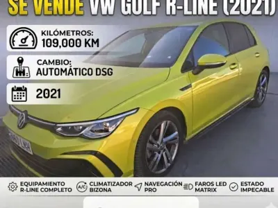 Usado VW Golf VII R-line 150 CV (110 kW) 2021 Verde Utilitario