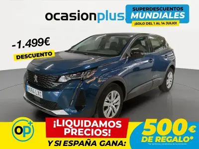 Usado Peugeot 3008 Active 130 CV (95 kW) 2022 Azul SUV