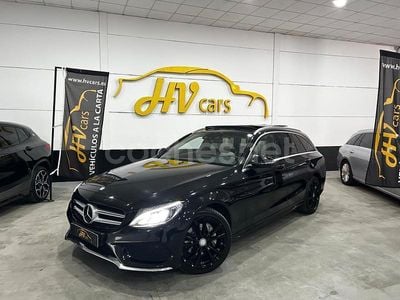 Usado Mercedes C220 AMG line 170 CV (125 kW) 2016 Negro Familiar