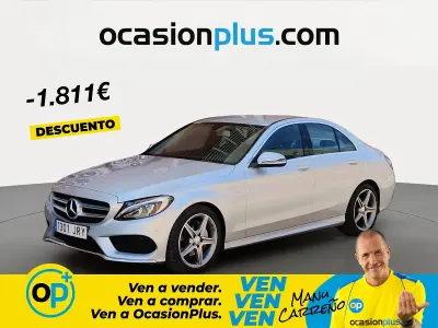 Usado Mercedes C220 AMG line 170 CV (125 kW) 2016 Gris Berlina