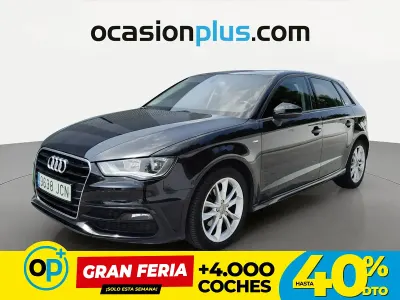 Usado Audi A3 S-Line 110 CV (80 kW) 2015 Negro