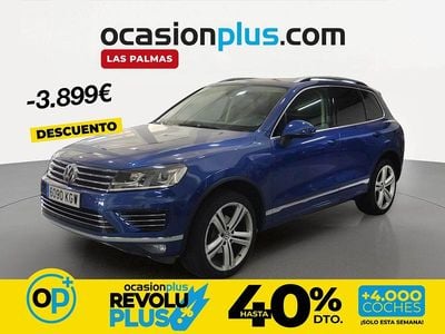 Usado VW Touareg R-line 204 CV (150 kW) 2018 Azul SUV