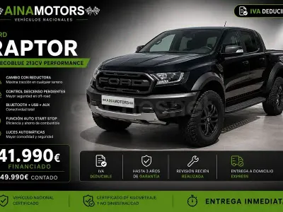 Usado Ford Ranger Raptor 213 CV (156 kW) 2021 Negro Pickup/Camioneta