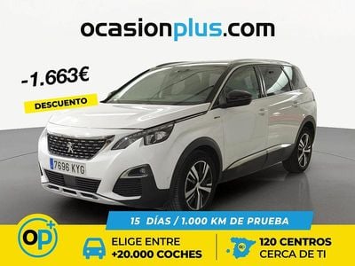 Blanco Usado 2019 Peugeot 5008 GT-line Monovolumen | 18.300 € (Precio justo)