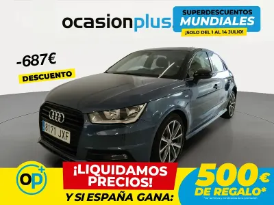 Usado Audi A1 S-Line 95 CV (69 kW) 2017 Azul Utilitario
