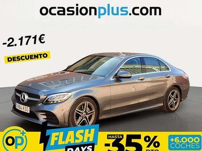 Usado Mercedes C200 AMG 184 CV (135 kW) 2018 Plateado Berlina