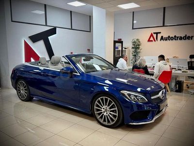 Azul Usado 2018 Mercedes C220 AMG line Descapotable | 31.999 € (Un poco caro)