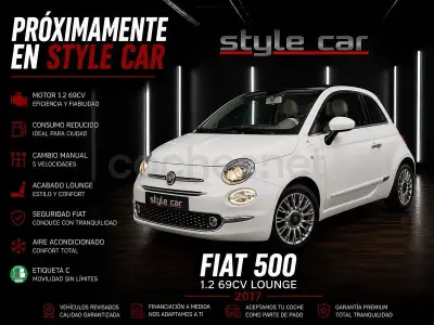 Usado Fiat 500 Lounge 69 CV (50 kW) 2017 Blanco Berlina