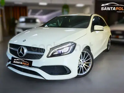 Usado Mercedes A200 AMG line 136 CV (100 kW) 2016 Blanco Berlina