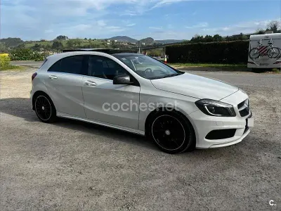 Usado Mercedes A200 AMG line 136 CV (100 kW) 2015 Blanco Berlina