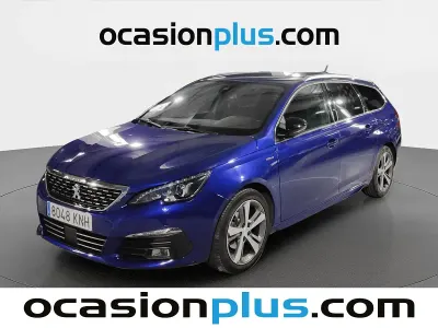 Usado Peugeot 308 SW GT-line 131 CV (96 kW) 2018 Azul Familiar