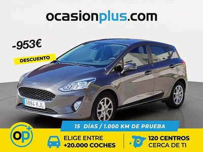 Usado Ford Fiesta Trend+ 85 CV (62 kW) 2018 Gris Utilitario