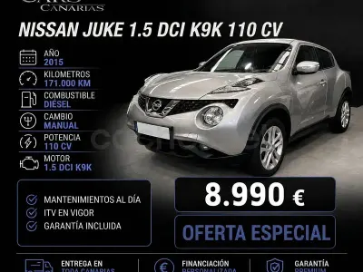 Usado Nissan Juke Acenta 110 CV (80 kW) 2015 Gris / plata SUV