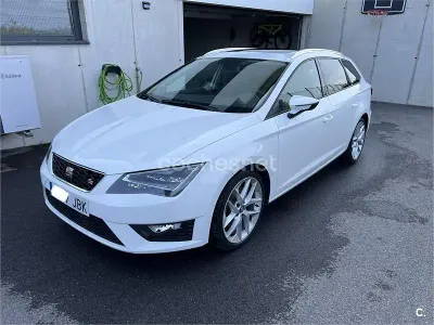 Usado Seat Leon ST FR 180 CV (132 kW) 2014 Blanco Familiar
