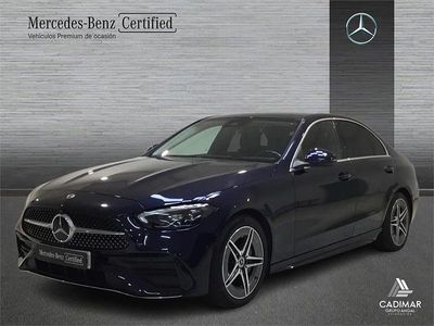 Usado Mercedes C200 AMG line 204 CV (150 kW) 2021 Azul cavansita Berlina