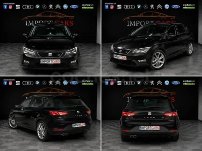 Usado Seat Leon FR 150 CV (110 kW) 2015 Negro Berlina