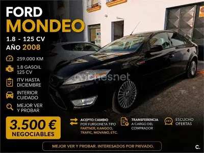 Usado Ford Mondeo 125 CV (91 kW) 2009 Negro Berlina