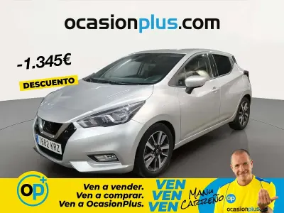 Usado Nissan Micra N-Connecta 90 CV (66 kW) 2018 Gris Utilitario