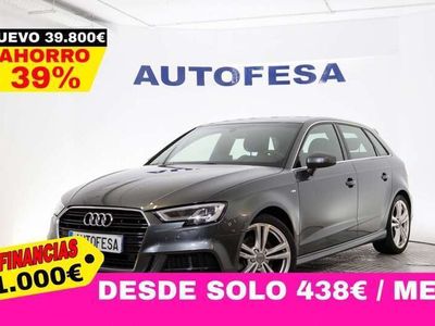 usado Audi A3 2.0 35 TDI S-Line S-Tronic 150cv Auto 5P S/S # IVA DEDUCIBLE, NAVY, FAROS LED