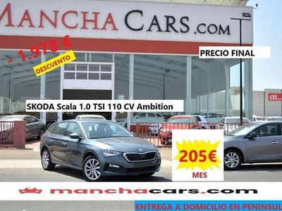 Usado Skoda Scala Ambition 110 CV (80 kW) 2021 Gris Utilitario
