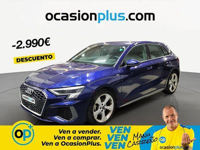 Usado Audi A3 S-Line 150 CV (110 kW) 2023 Azul Berlina
