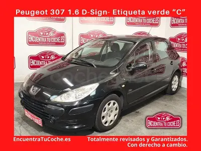 Usado Peugeot 307 110 CV (80 kW) 2007 Negro Berlina