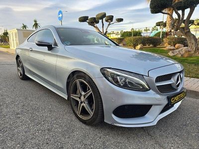 Usado Mercedes C220 AMG line 170 CV (125 kW) 2016 Gris / plata Coupe
