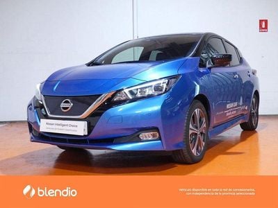 Usado Nissan Leaf Tekna 110 kW (150 CV) 2020 Azul vivid / techo negro metalizado Utilitario