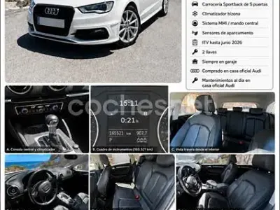 Usado Audi A3 S-Line 150 CV (110 kW) 2014 Blanco Berlina