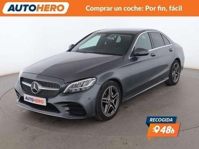 Usado Mercedes C200 AMG line 186 CV (136 kW) 2019 Gris Berlina
