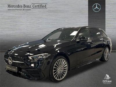 Negro Usado 2023 Mercedes C300e AMG line Familiar | 54.500 €