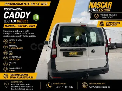 Usado VW Caddy Beach 102 CV (75 kW) 2021 Blanco Monovolumen