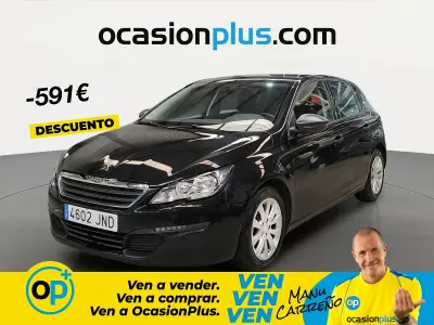Usado Peugeot 308 Access 100 CV (73 kW) 2016 Negro