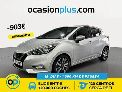 Usado Nissan Micra N-Connecta 90 CV (66 kW) 2017 Gris plata Utilitario